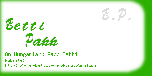 betti papp business card